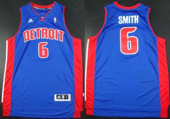 Detroit Pistons 6 Josh Smith Blue Revolution 30 Swingman NBA Jerseys Cheap
