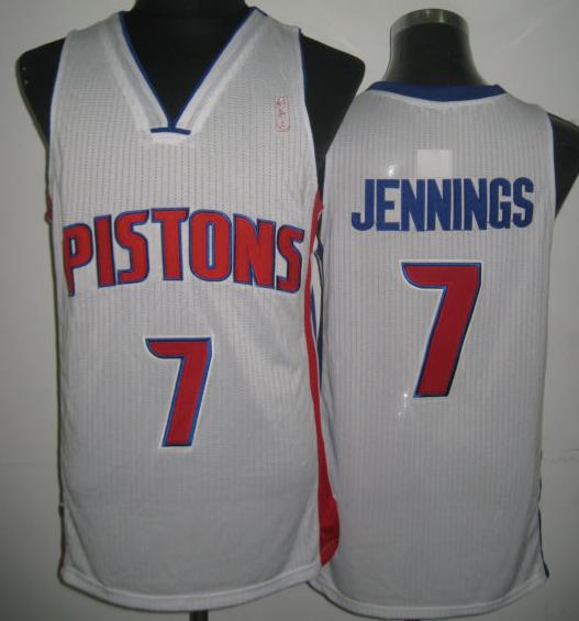 Detroit Pistons 7 Brandon Jennings White Revolution 30 NBA Jerseys