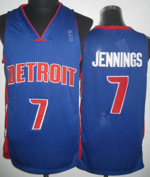 Detroit Pistons 7 Brandon Jennings Blue Revolution 30 NBA Jerseys Cheap