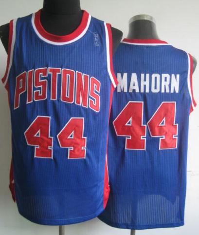 Detroit Pistons 44 Rick Mahorn Blue Revolution 30 NBA Jerseys