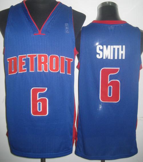 Detroit Pistons 6 Josh Smith Blue Revolution 30 NBA Jerseys Cheap