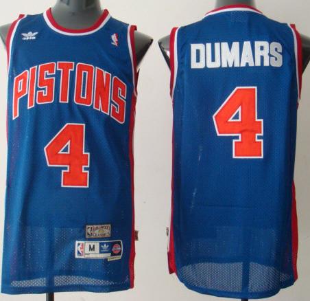 Detroit Pistons 4 Joe Dumars Blue Throwback NBA Jerseys