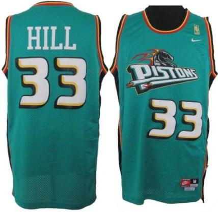 Detroit Pistons 33# Grant Hill Soul Swingman Stitched Green Jersey Cheap