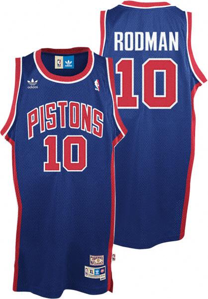 Detroit Pistons 10 Rodman Blue Jersey Cheap