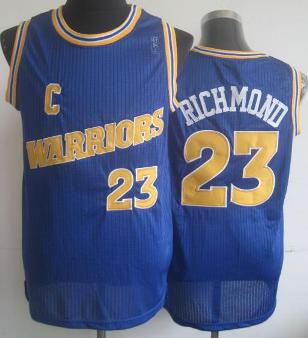 Golden State Warriors 23 Mitch Richmond Blue Hardwood Classics Revolution 30 NBA Jerseys