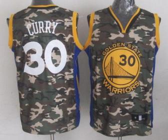 Golden State Warriors 30 Stephen Curry Camo NBA Jersey