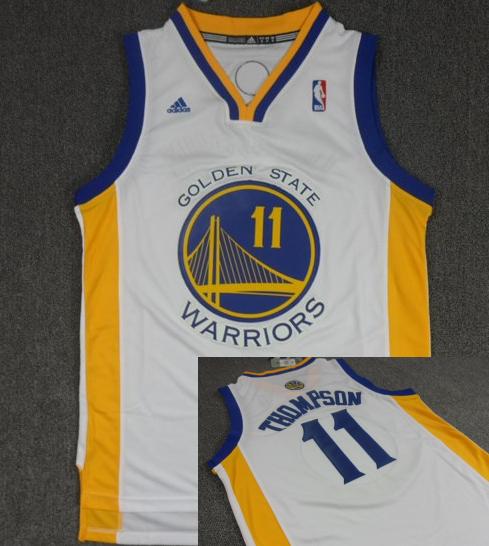 Golden State Warriors 11 Klay Thompson White Revolution 30 Swingman NBA Jerseys