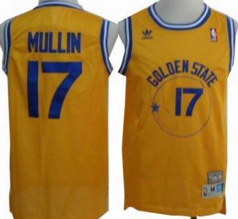 Golden State Warriors #17 Chris Mullin Yellow Throwback NBA Jerseys Cheap