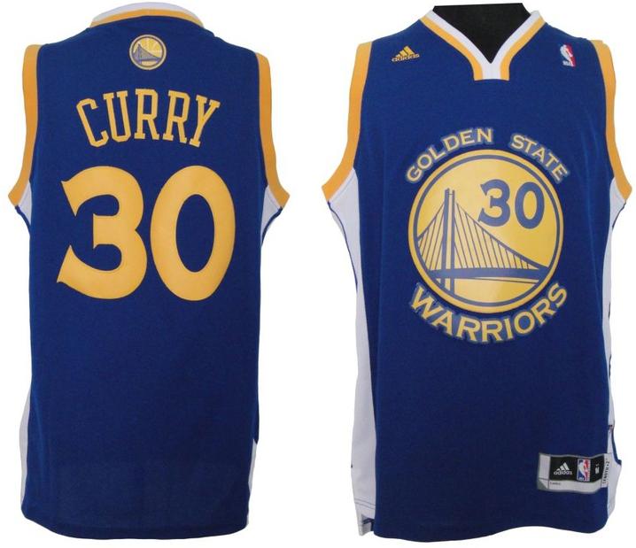 Revolution 30 Golden State Warriors 30 Stephen Curry Blue Swingman Jersey