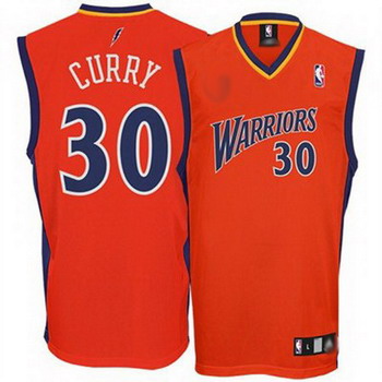 Golden State Warriors 30 Stephen Curry Orange asketball Swingman Jersey Cheap