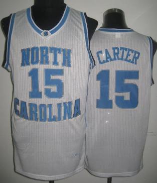 North Carolina 15 Vince Carter White College Basketball Jersey