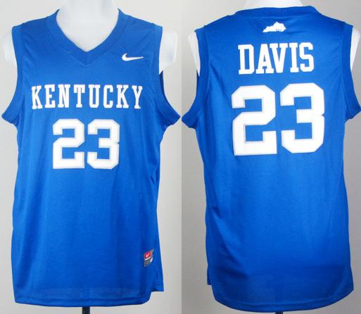 Kentucky Wildcats 23# Anthony Davis Royal Blue College Basketball Jersey