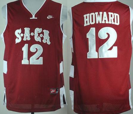 SACA High School Dwight Howard 12 Red Basketball Jersey Cheap