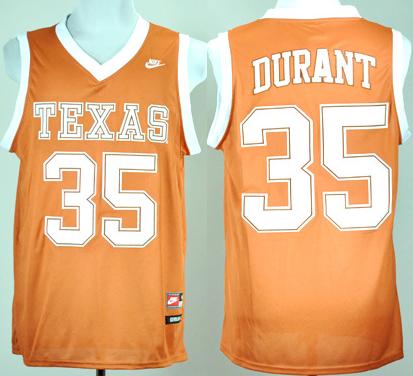 Texas Longhorns Kevin Durant 35 Burnt Orange College Basketball Jersey Cheap
