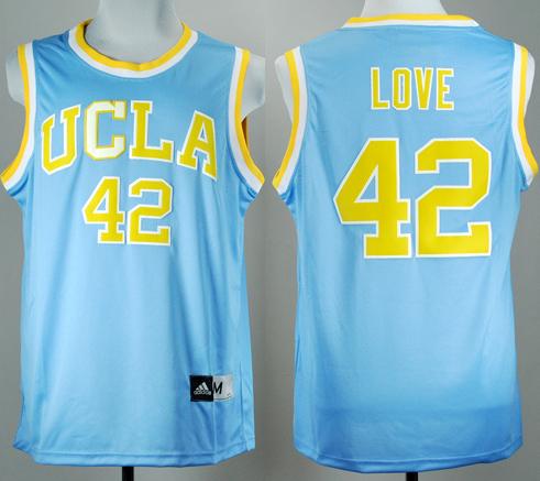 UCLA Bruins 42# Kevin Love Blue College Basketball Jersey
