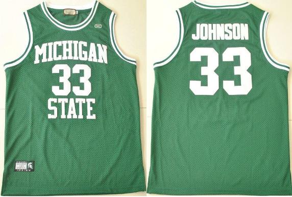 HC Michigan State 33# Magic Johnson Green College Hardwood Legends Basketball Jerseys HC Michigan State 33# Magic Johnson Green College Hardwood Legends Basketball Jerseys