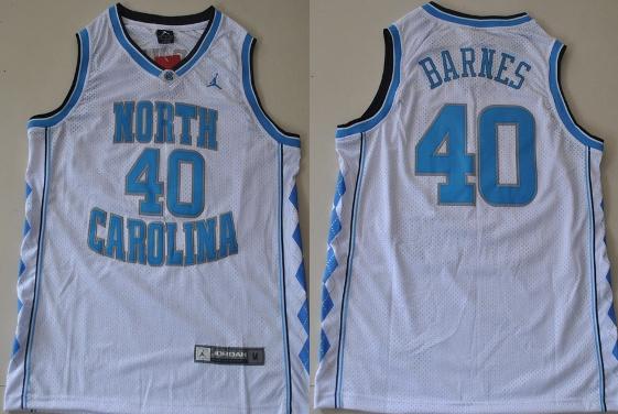 North Carolina 40 Tar Heels Harrison Barnes #40 White College Basketball Jersey