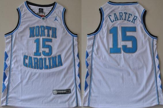 North Carolina 15 Vince Carter White College Basketball Jersey North Carolina 15 Vince Carter White College Basketball Jersey