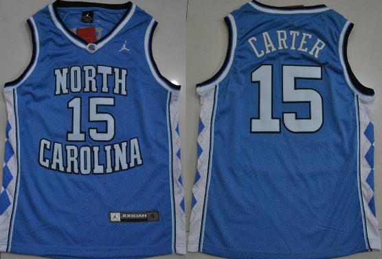 North Carolina 15 Vince Carter Blue College Basketball Jersey