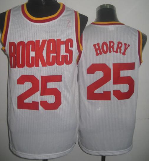Houston Rockets 25 Robert Horry White Hardwood Classics Revolution 30 NBA Jerseys Cheap