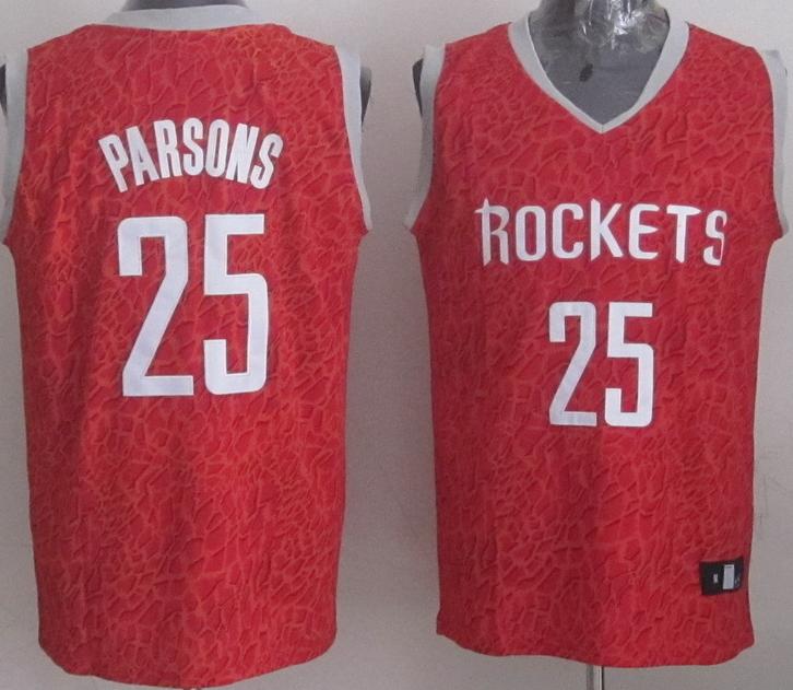Houston Rockets 25 Chandler Parsons Red Leopard Grain NBA Jersey Cheap