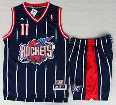 Houston Rockets 11 YAO Blue Hardwood Classics Revolution 30 NBA Jerseys Shorts Suits