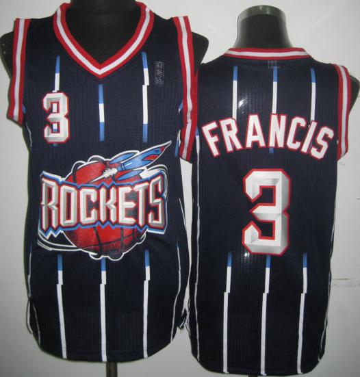 Houston Rockets 3 Steve Francis Black Hardwood Classics Revolution 30 NBA Jerseys Cheap