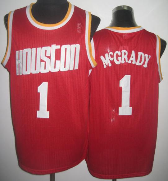 Houston Rockets 1 Tracy McGrady Red Throwback Revolution 30 NBA Basketball Jerseys Cheap