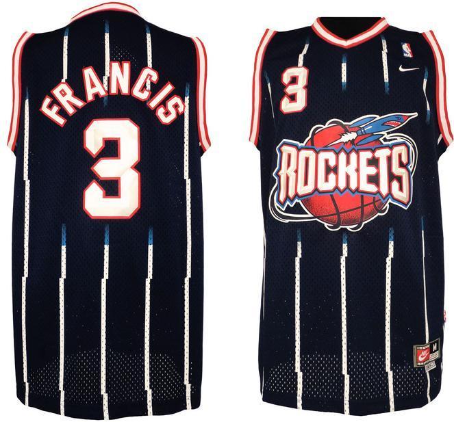 Houston Rockets 3# Steve Francis Black Soul Swingman NBA Jersey