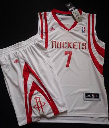 Houston Rockets 7# Jeremy Lin White Revolution 30 Swingman NBA Jersey & Shorts Suit Cheap