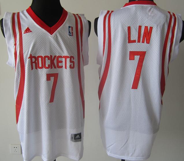 Houston Rockets 7# Jeremy Lin White NBA Jersey Cheap