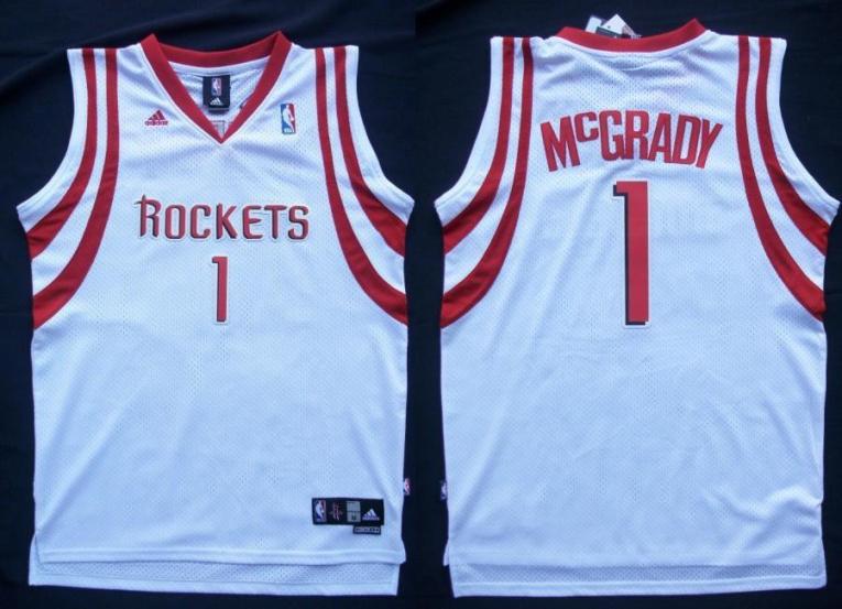 Houston Rockets 1 Tracy McGrady Revolution 30 Swingman White NBA Jersey Cheap