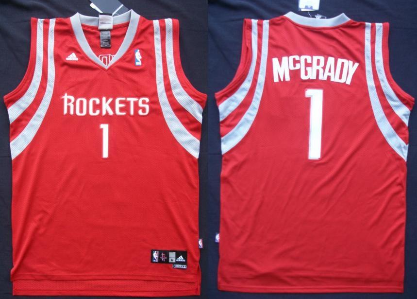 Houston Rockets 1 Tracy McGrady Revolution 30 Swingman Red NBA Jersey Cheap