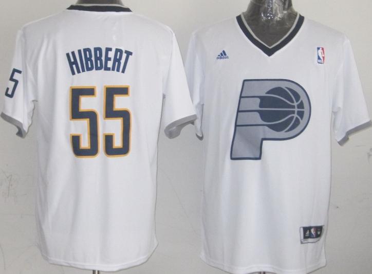 Indiana Pacers 55 Roy Hibbert White Revolution 30 Swingman NBA Jersey 2013 Christmas Style