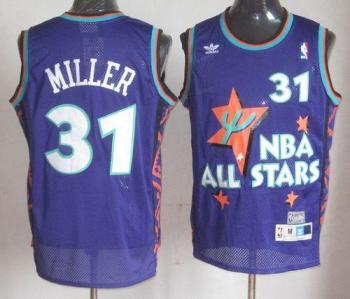 Indiana Pacers 31 Reggie Miller Purple 1995 All Star Throwback Jersey