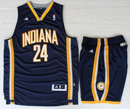 Indiana Pacers 24 Paul George Blue Revolution 30 Swingman NBA Jerseys Shorts Suits Cheap
