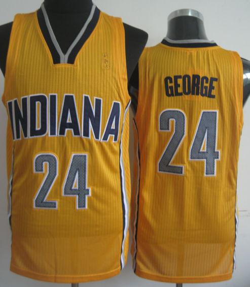 Indiana Pacers 24 Paul George Yellow Revolution 30 NBA Jerseys Cheap