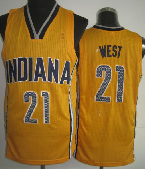 Indiana Pacers 21 David West Yellow Revolution 30 NBA Jerseys Cheap