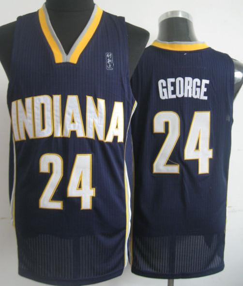 Indiana Pacers 24 Paul George Blue Revolution 30 NBA Jerseys