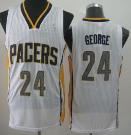 Indiana Pacers 24 Paul George White Revolution 30 NBA Jerseys Cheap