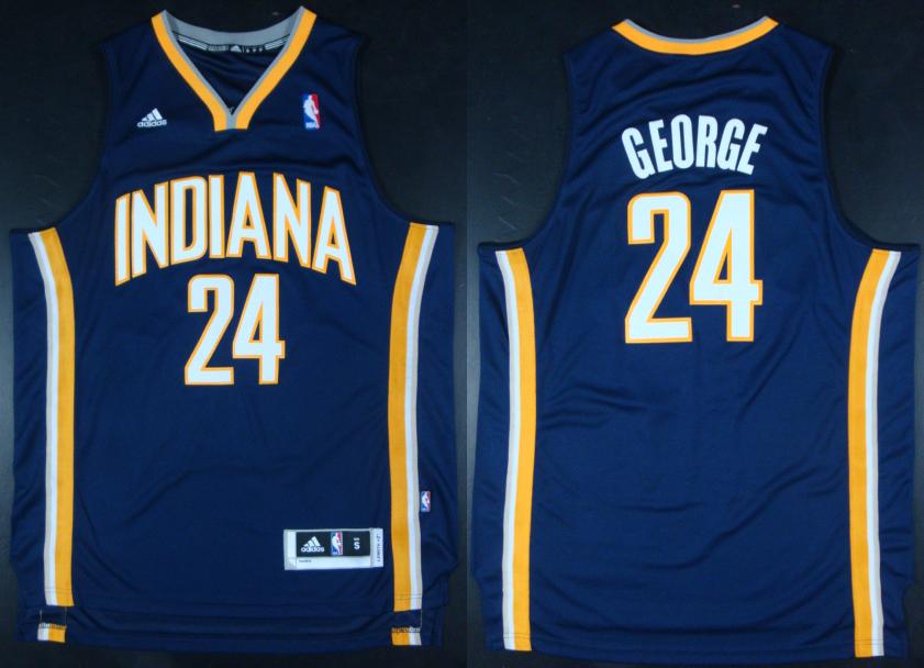 Indiana Pacers 24 Paul George Blue Revolution 30 Swingman NBA Jerseys Cheap