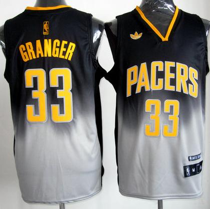 Indiana Pacers 33# Danny Granger Black Grey Revolution 30 Swingman NBA Jerseys