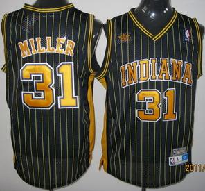 Indlana Pacers 31 Miller Black NBA Jersey