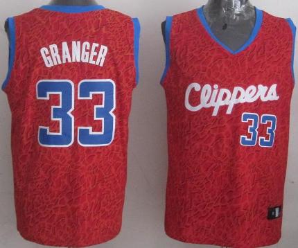Los Angeles Clippers 33 Danny Granger Red Leopard Grain NBA Jersey