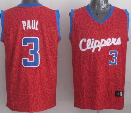 Los Angeles Clippers 3 Chris Paul Red Leopard Grain NBA Jersey