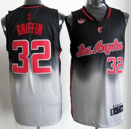 Los Angeles Clippers #32 Blake Griffin Black Grey Revolution 30 Swingman NBA Jerseys Cheap