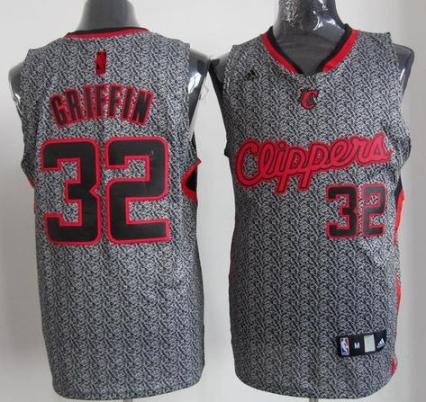 Los Angeles Clippers #32 Blake Griffin Grey Static Fashion Swingman NBA Jersey Cheap
