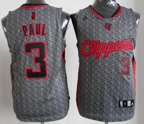 Los Angeles Clippers #3 Chris Paul Grey Static Fashion Swingman NBA Jersey Cheap
