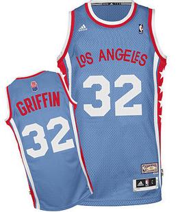 Los Angeles Clippers #32 Blake Griffin Blue ABA Hardwood Classic Swingman Jersey Cheap