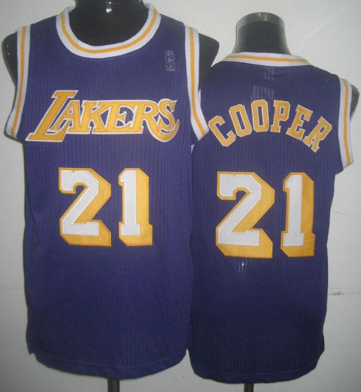 Los Angeles Lakers 21 Michael Cooper Purple Hardwood Classics Revolution 30 NBA Jerseys